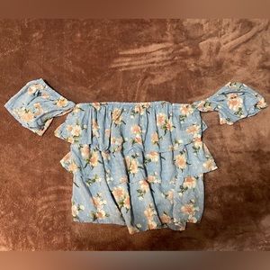 Off the Shoulder Flower Top
